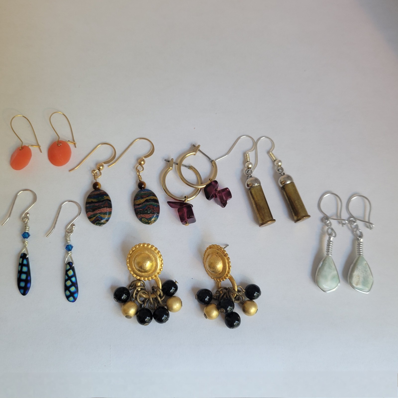 Vintage To Now Earrings Fashion Jewelry Lot Of 7 Pairs Beaded Dangle Drop Boho