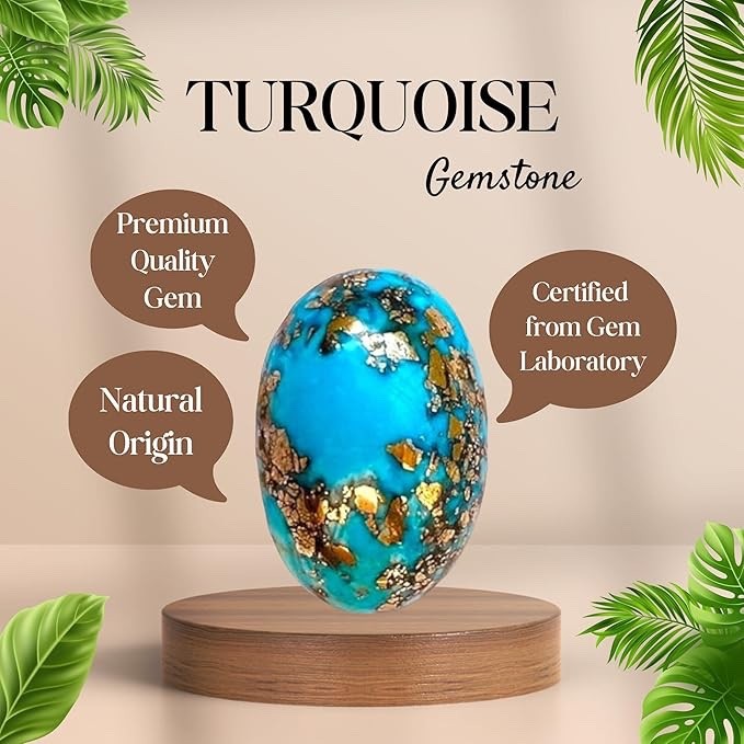 10 Ratti 9.40 Carat Natural Lab Certified Irani Firoza Turquoise Gem Stone Loose