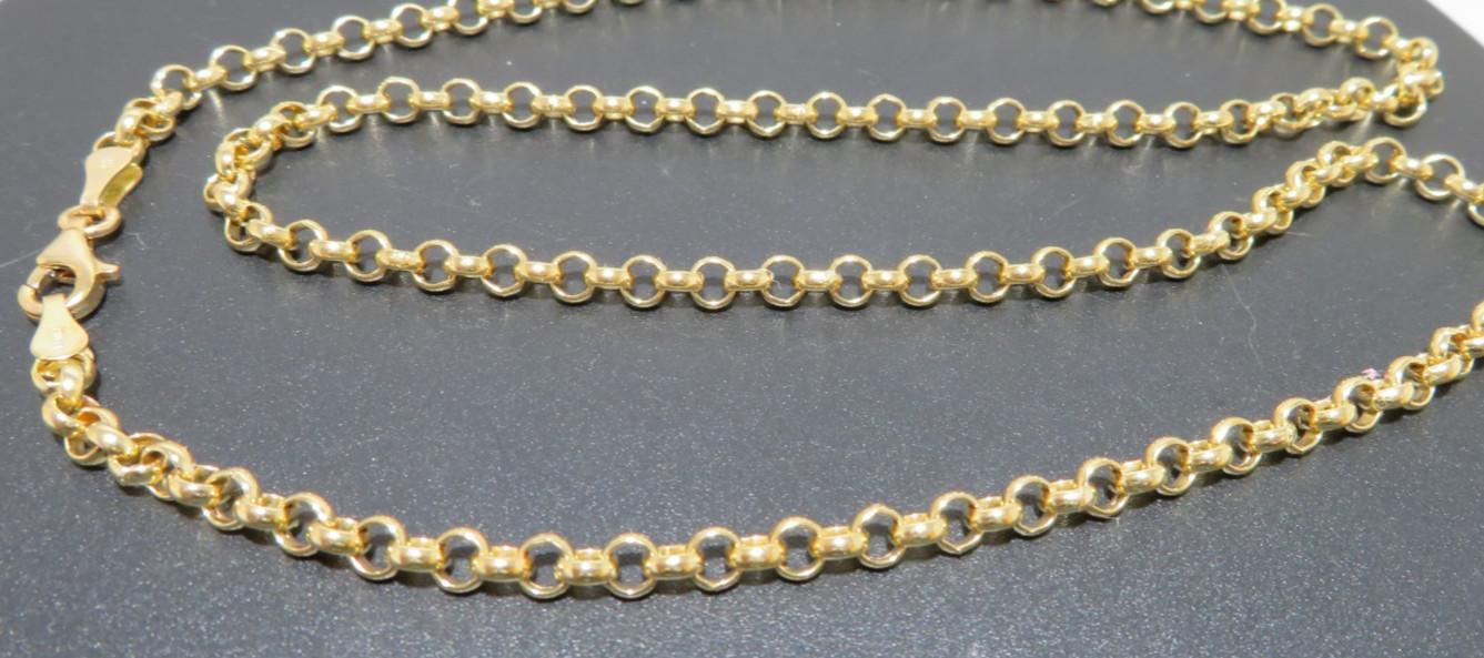18K YG MILOR O LINK NECKLACE 19″ LONG 3.68 MM THICK 7.00 grams (AI-2646)