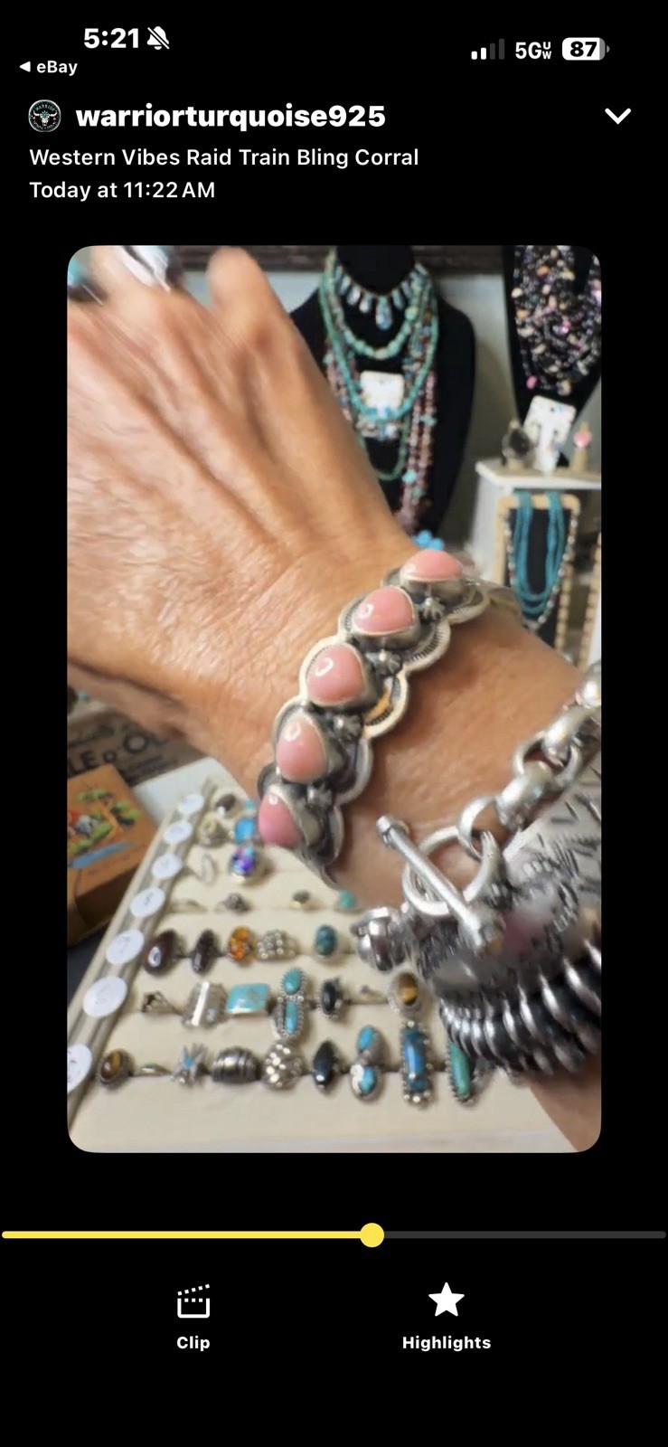 New Sterling Silver & Natural Pink Conch Heart Cuff Bracelet