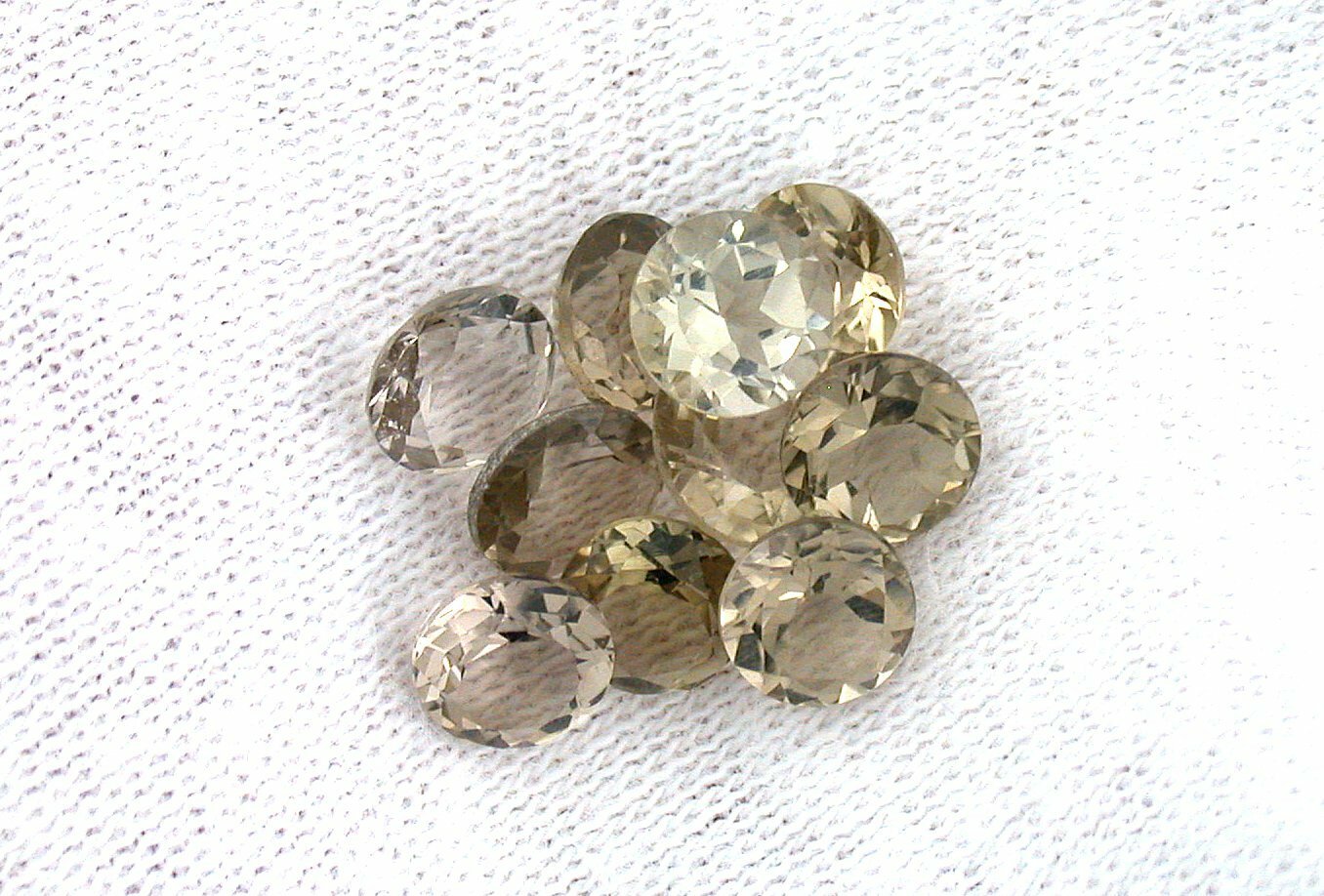 SIX 5mm Round Natural Quality Brazilian Light Smoky Quartz Gemstone Gem Stone
