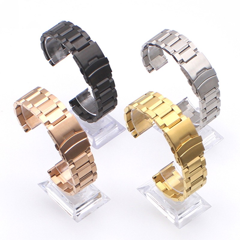 Mens Solid Brushed Watch Band Strap Stainless Steel Bracelet 18 19 20 21 22-25mm