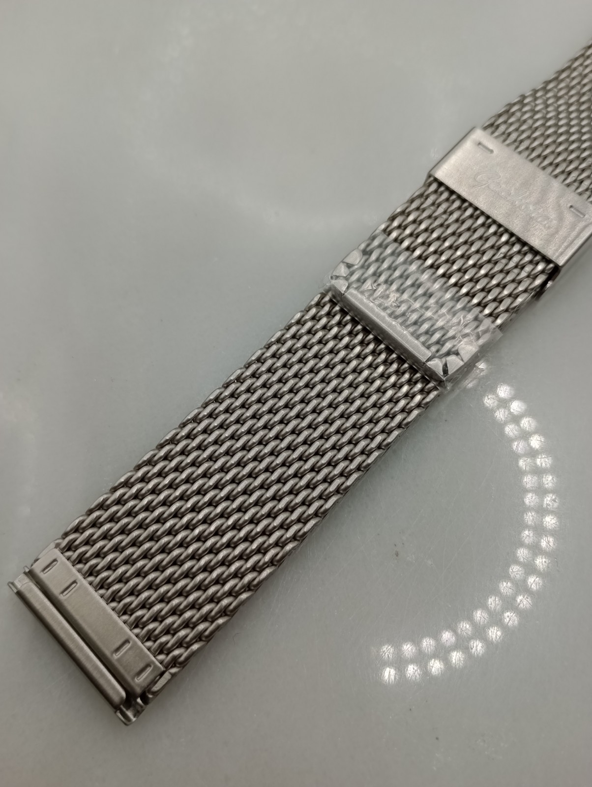 New Geckota 22mm Milanese Mesh Stainless Steel Watch Strap Satin Brushed 6B192