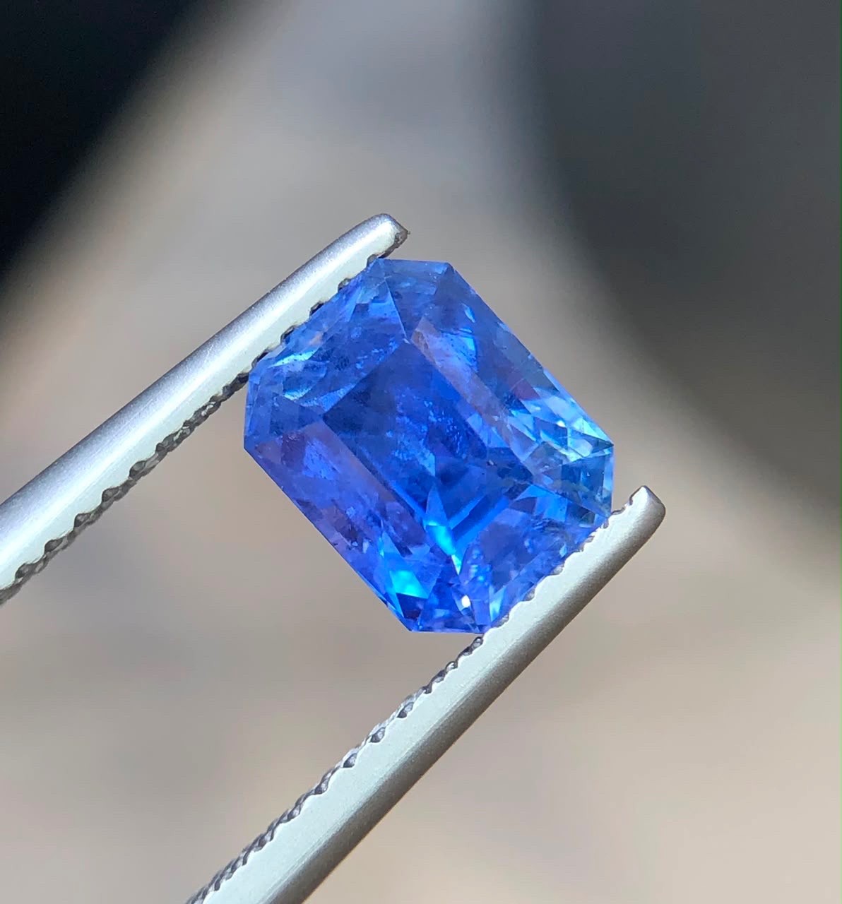 Natural Blue Sapphire 3.17 Ct Octagonal Step Cut NTE ICA GemLab