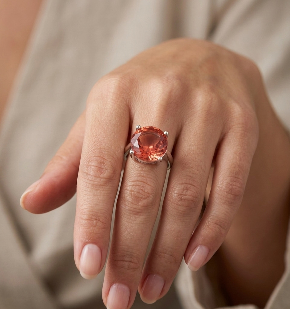 925 Sterling Silver | Color Changing Zultanite Halo Cut Ring Size 8 Women Gift