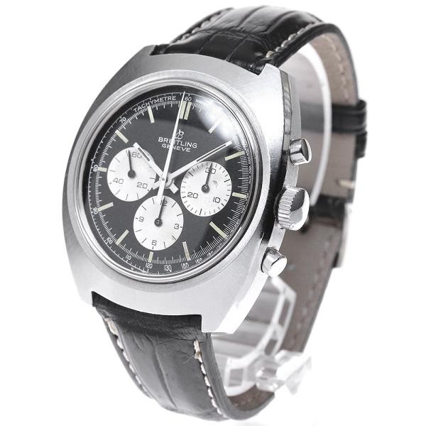 Breitling Top Time 9657 38mm SS Black Dial Hand-Winding Watch #C3609