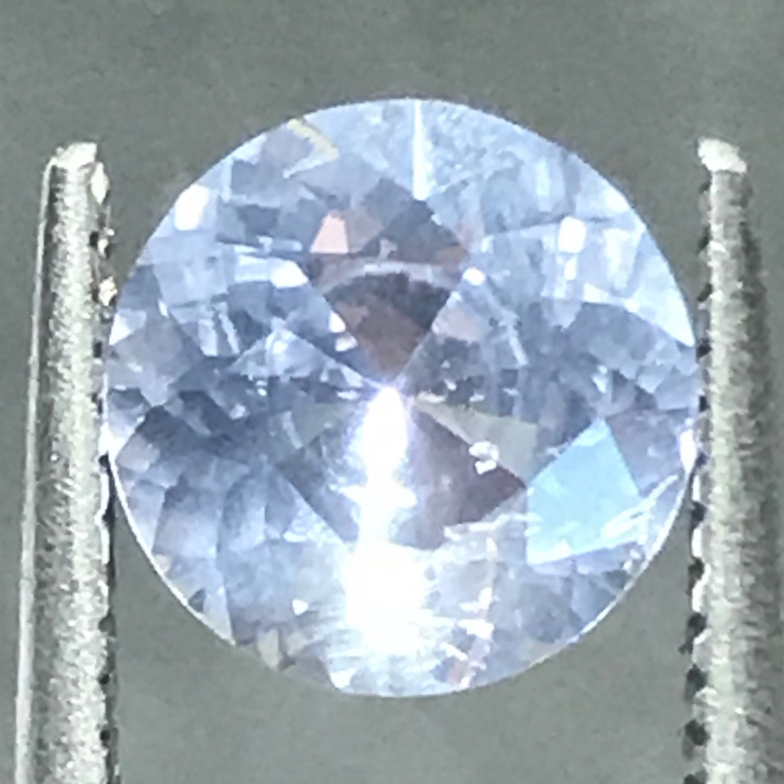 White Sapphire Natural 1.26 Carat 6.9mm Round Genuine Loose Gemstone Ceylon Gem