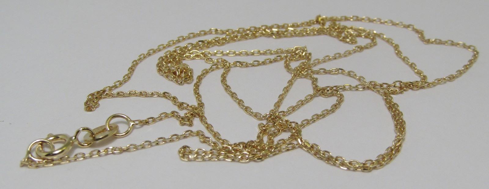 100% Genuine NEW 9k Solid Yellow Gold Loose 1.2mm Trace Fine Necklace Chain 60cm