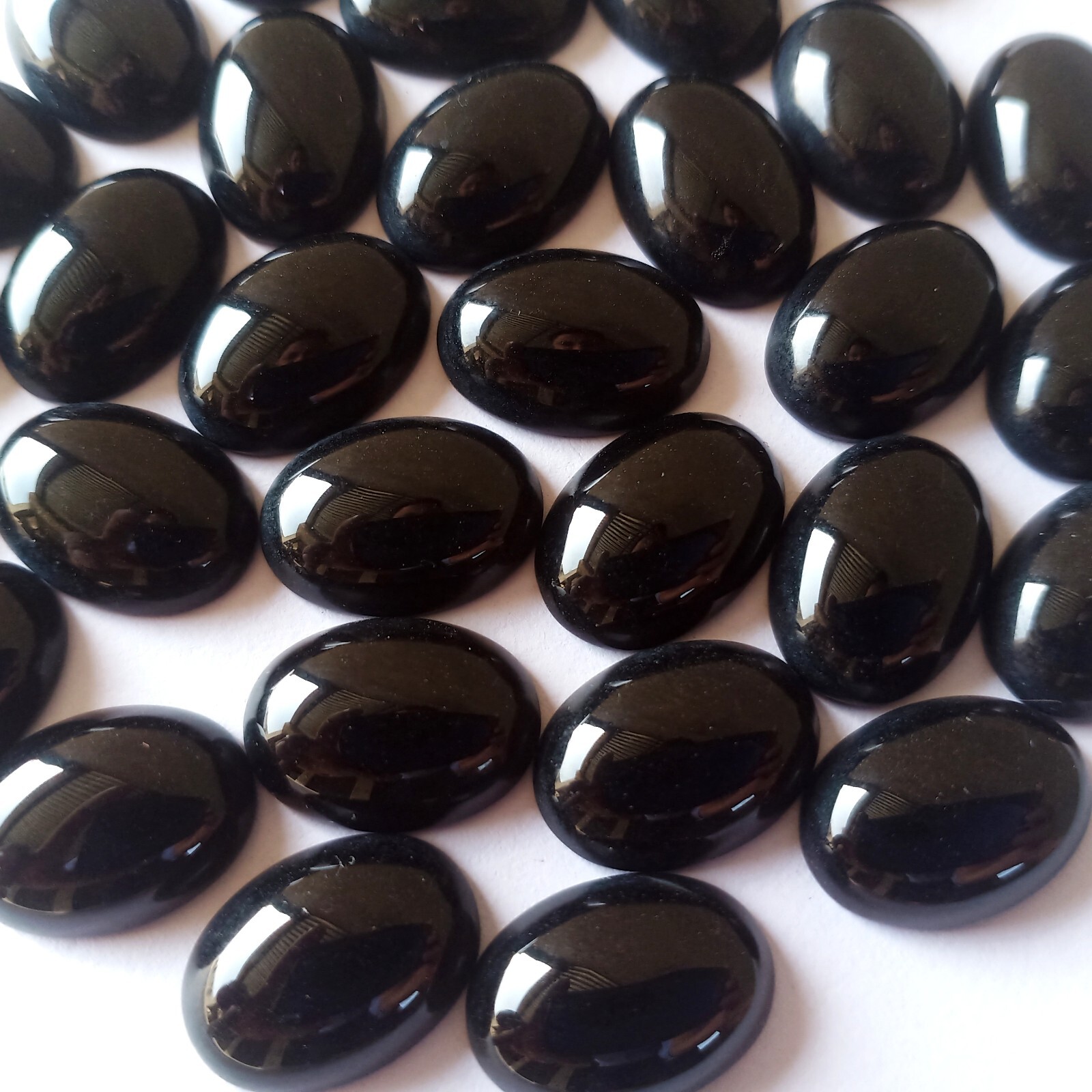 Amazing Black Onyx Oval Cabochon Calibrated Size 3x5mm To 8x10mm Onyx Gemstone