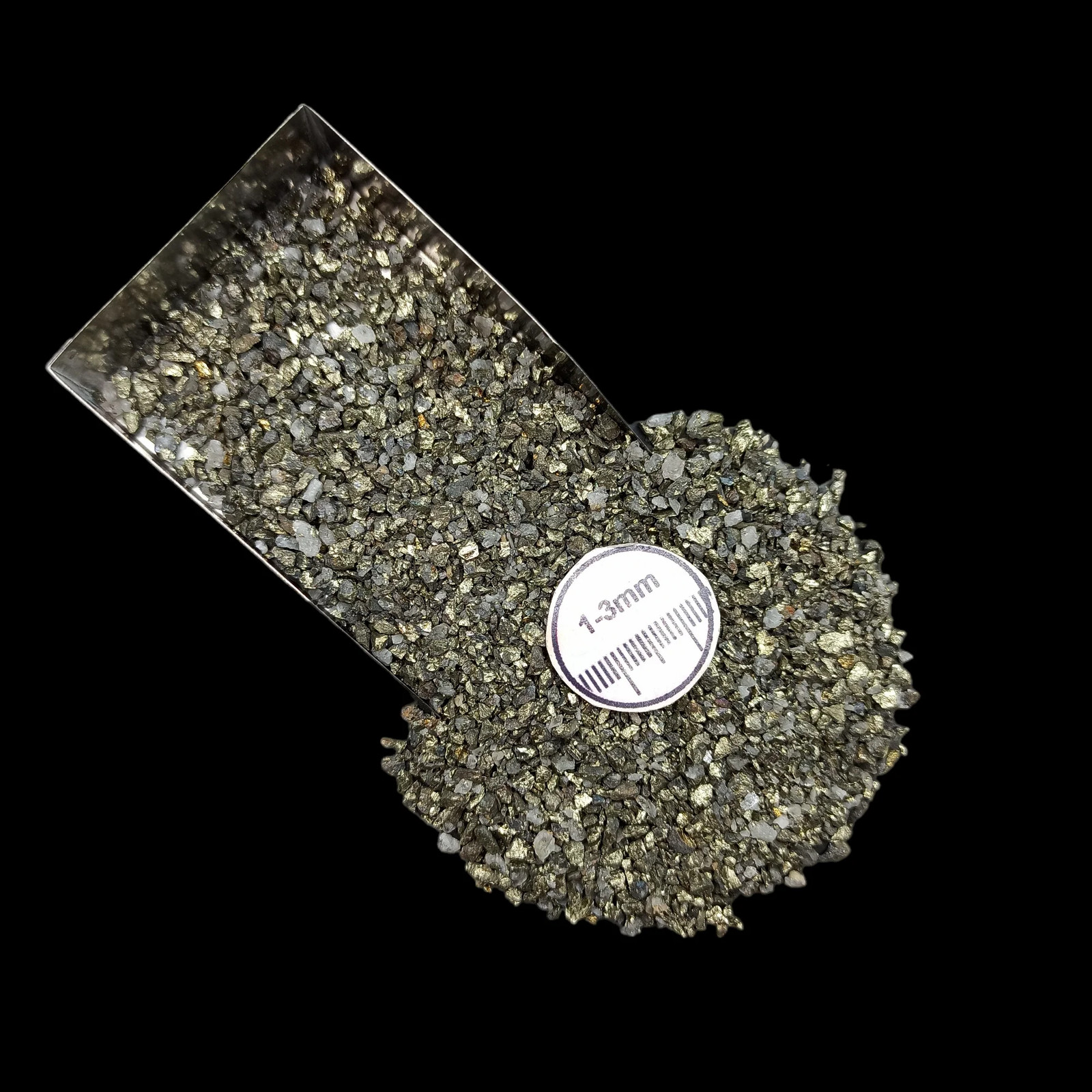 Chalcopyrite Crushed Gemstone 1-3mm for Mosaic Resin Projects