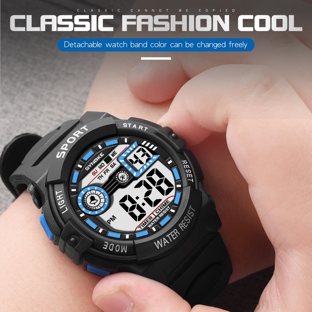 Boys Digital Watch Waterproof Sports LED Watches with Alarm Kids Wrist Watches