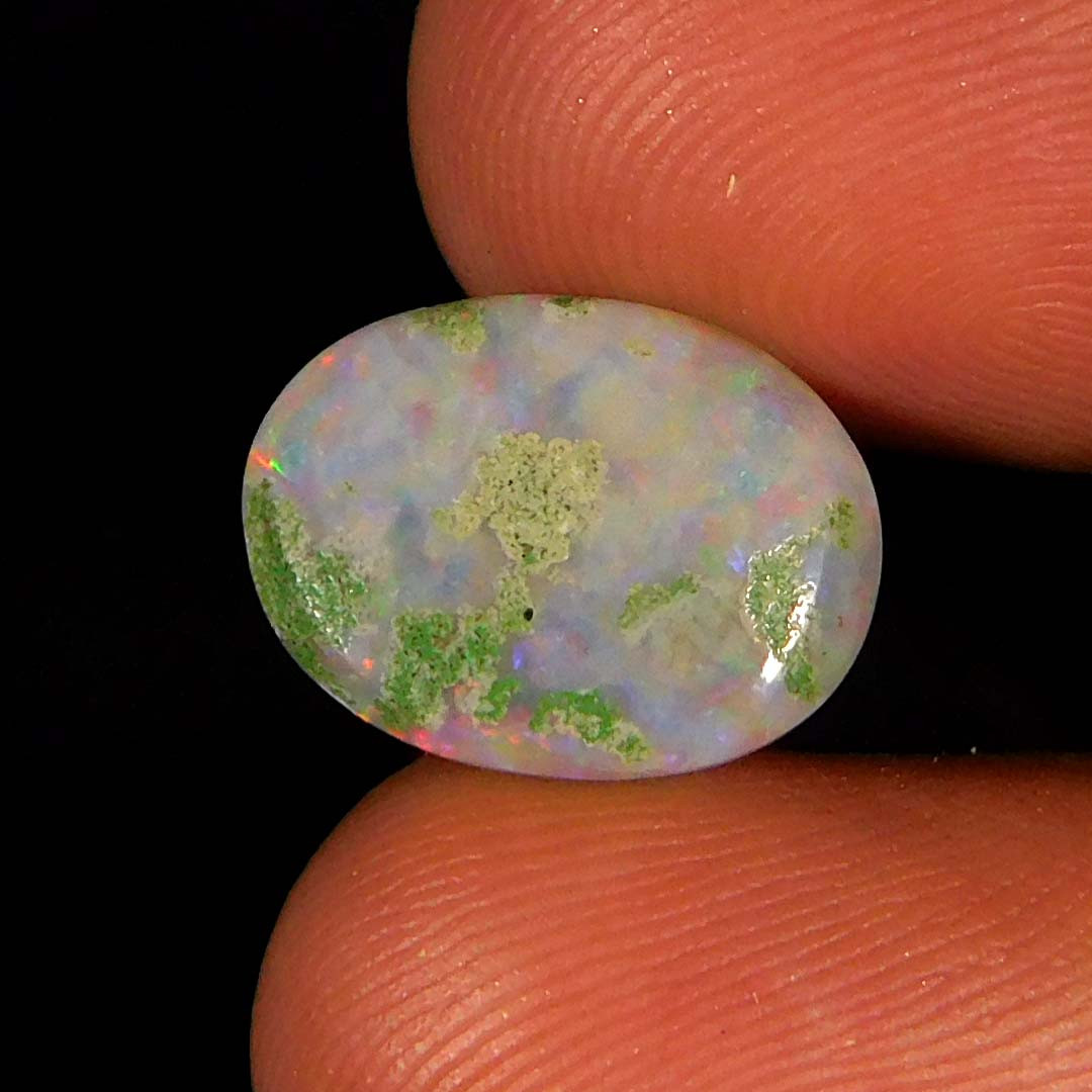 3.60Cts. Natural Play of Color Ethiopian Opal Oval Cabochon Reiki Gemstone
