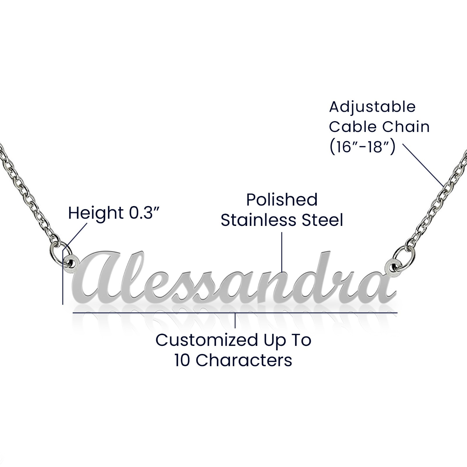 To My Daughter Custom Name Pendant Necklace, Inspirational Gift from Mom Dad