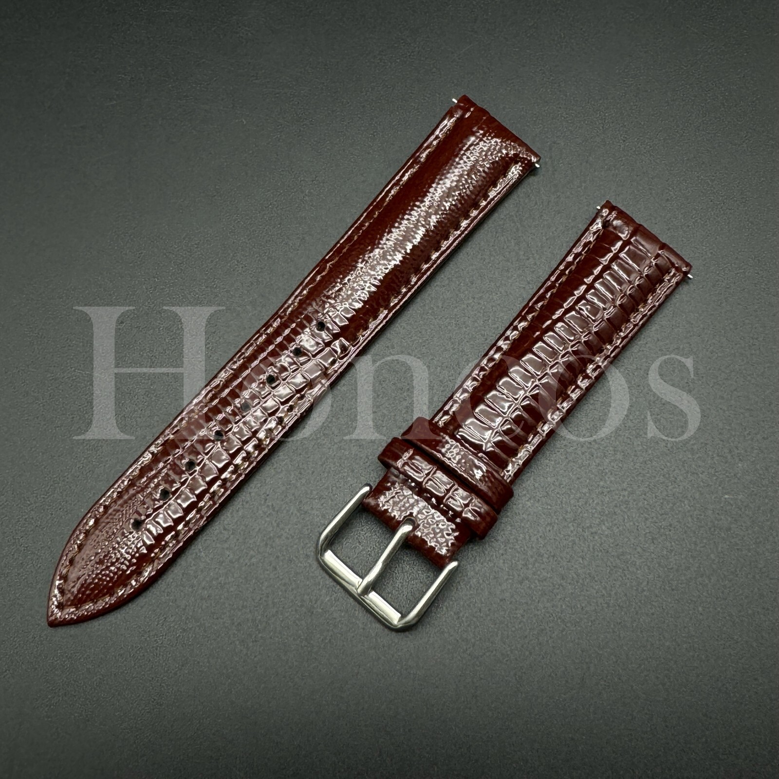 18 20 22 MM Genuine Leather Lizard Watch Band Strap Quick Release Fits Seiko BN
