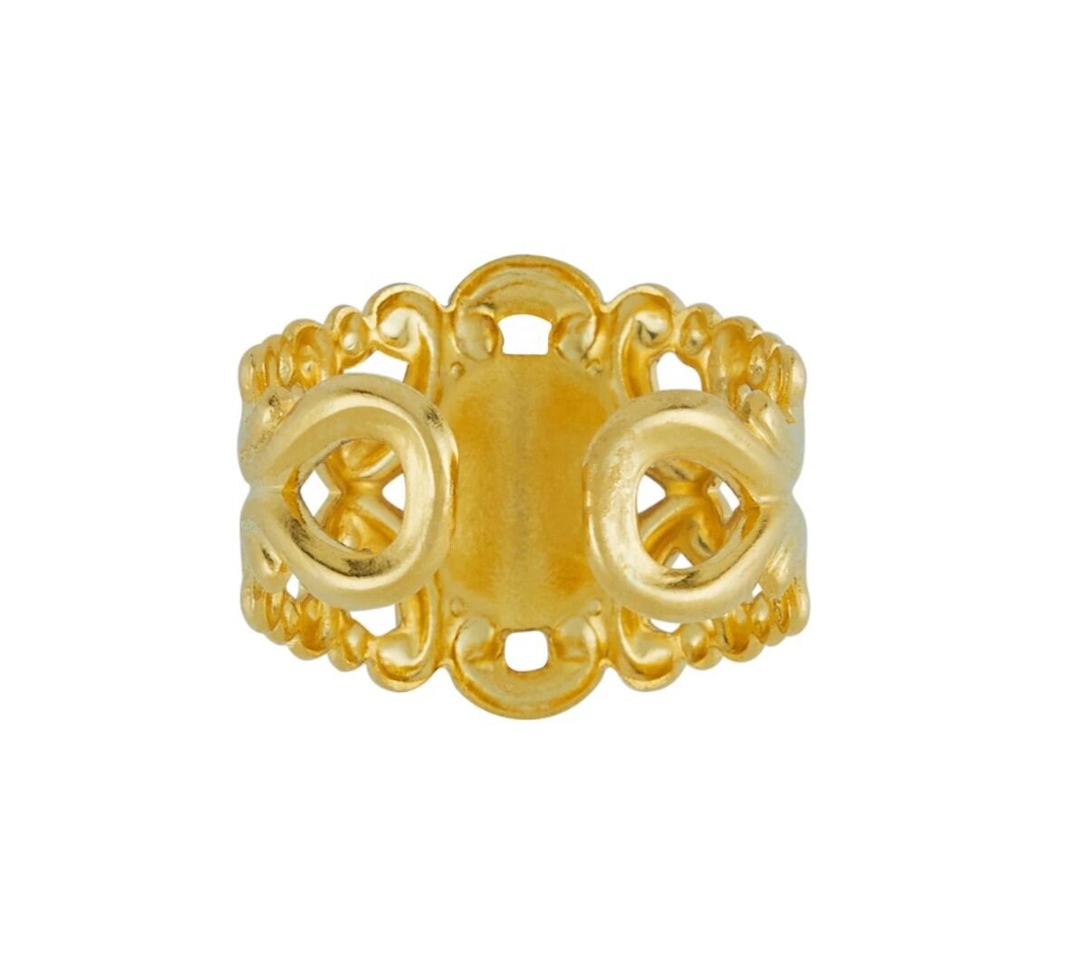 Susan Shaw Gold Florence Italian Bee Coin Ring 24Kt TPG