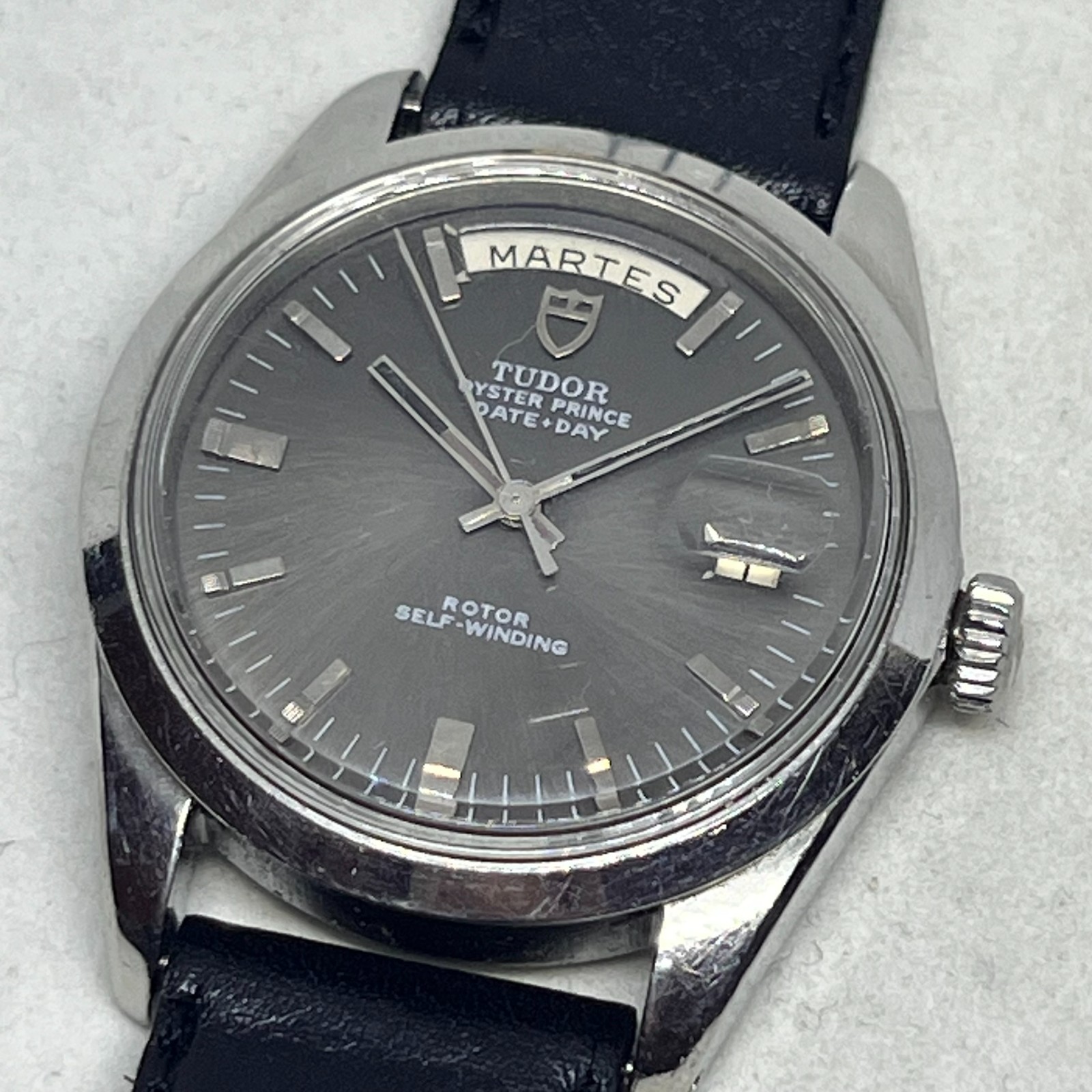 VINTAGE TUDOR JUMBO DAY DATE REF 7017/0 AUTOMATIC 38 MM GREY DIAL FROM 1970