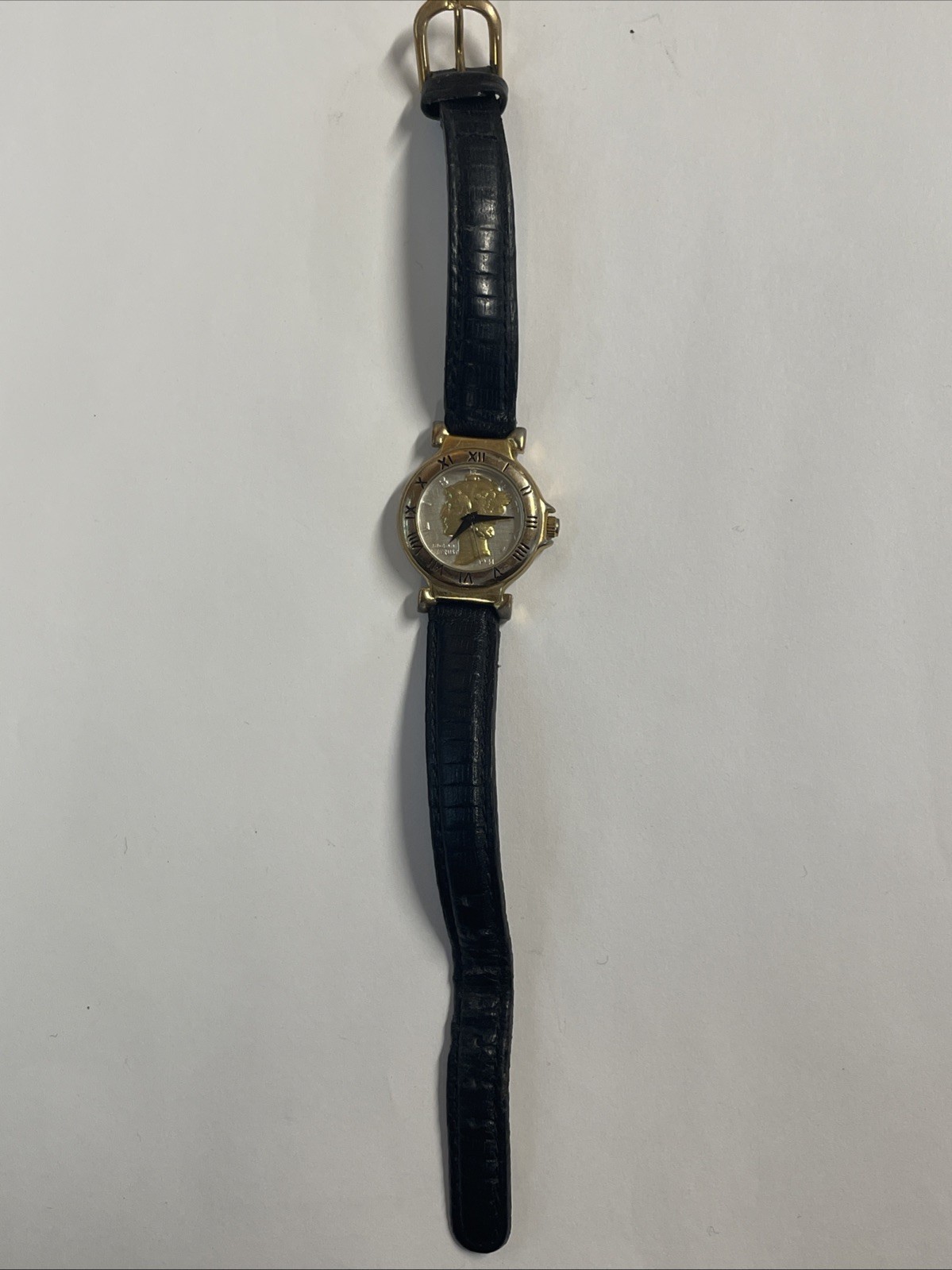 Waltham Limited Edition 1 0f 5000 Mercury Dime Gold Plated Watch Vtg. 90% Silver