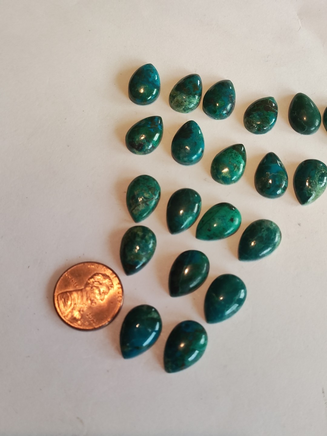 Chrysacolla Calibrated Cabochons 10x15mm 100cts Super Nice Cuts
