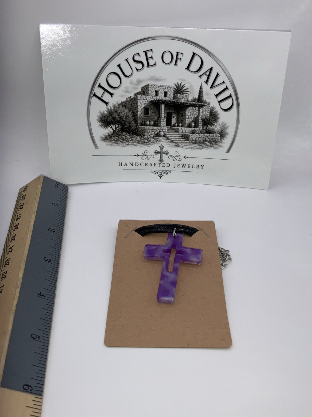 House Of David Royally Divine Color Handmade Cross Necklace One Of A Kind