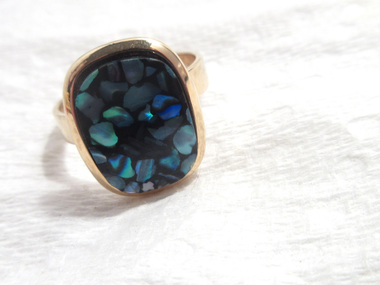 Paua Shell Vintage Ring Adjustable