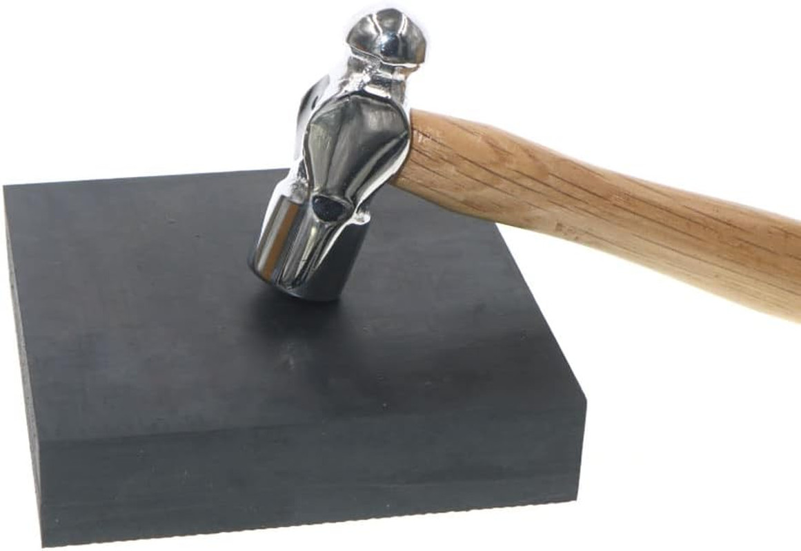 Jewelry Making Kits – Rubber Bench Block (4X4In) with Jewelry Hammer,Metal Stamp