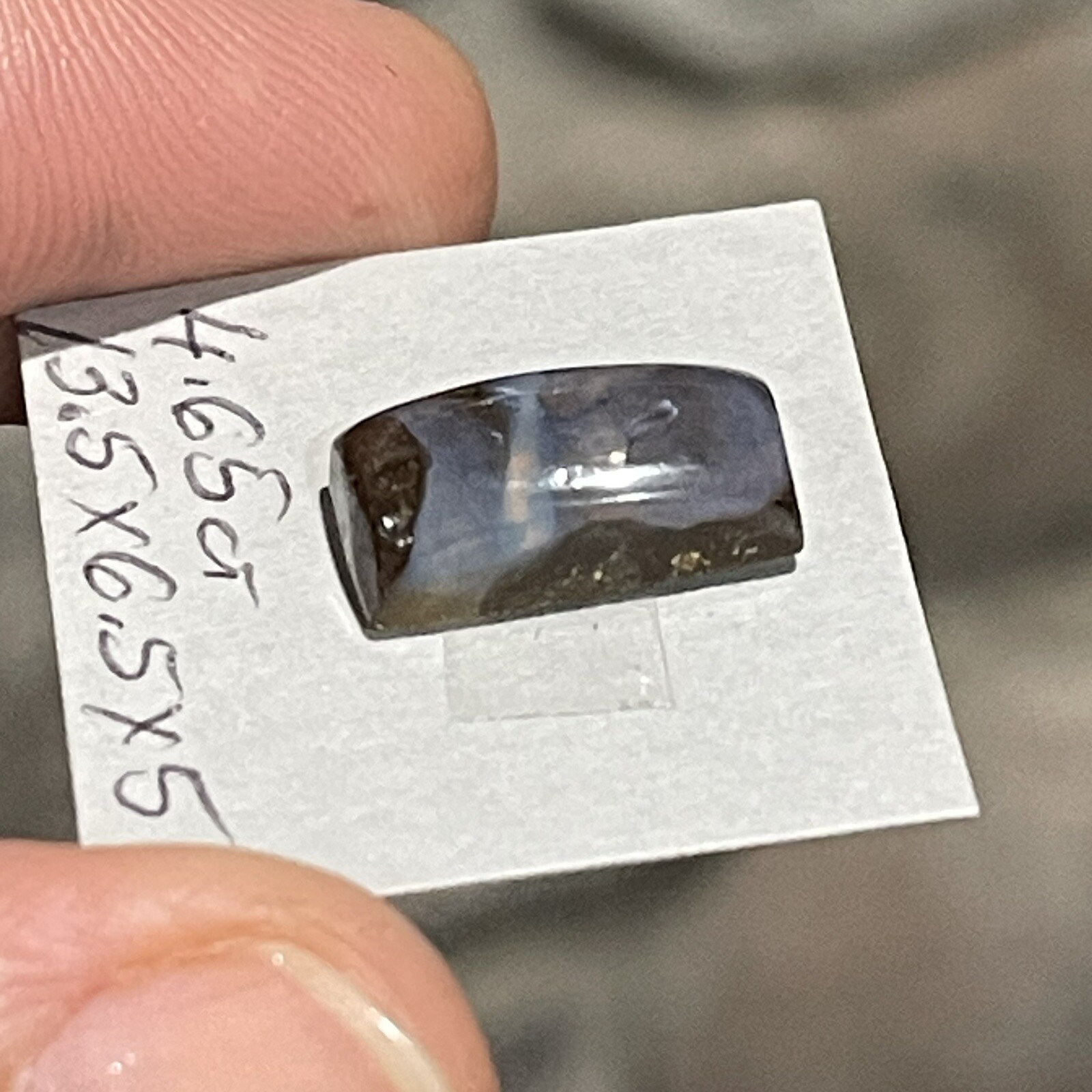 4.65ct 13.5×6.5x5mm Australian Crystal Boulder Opal Cabochon Ring Gem