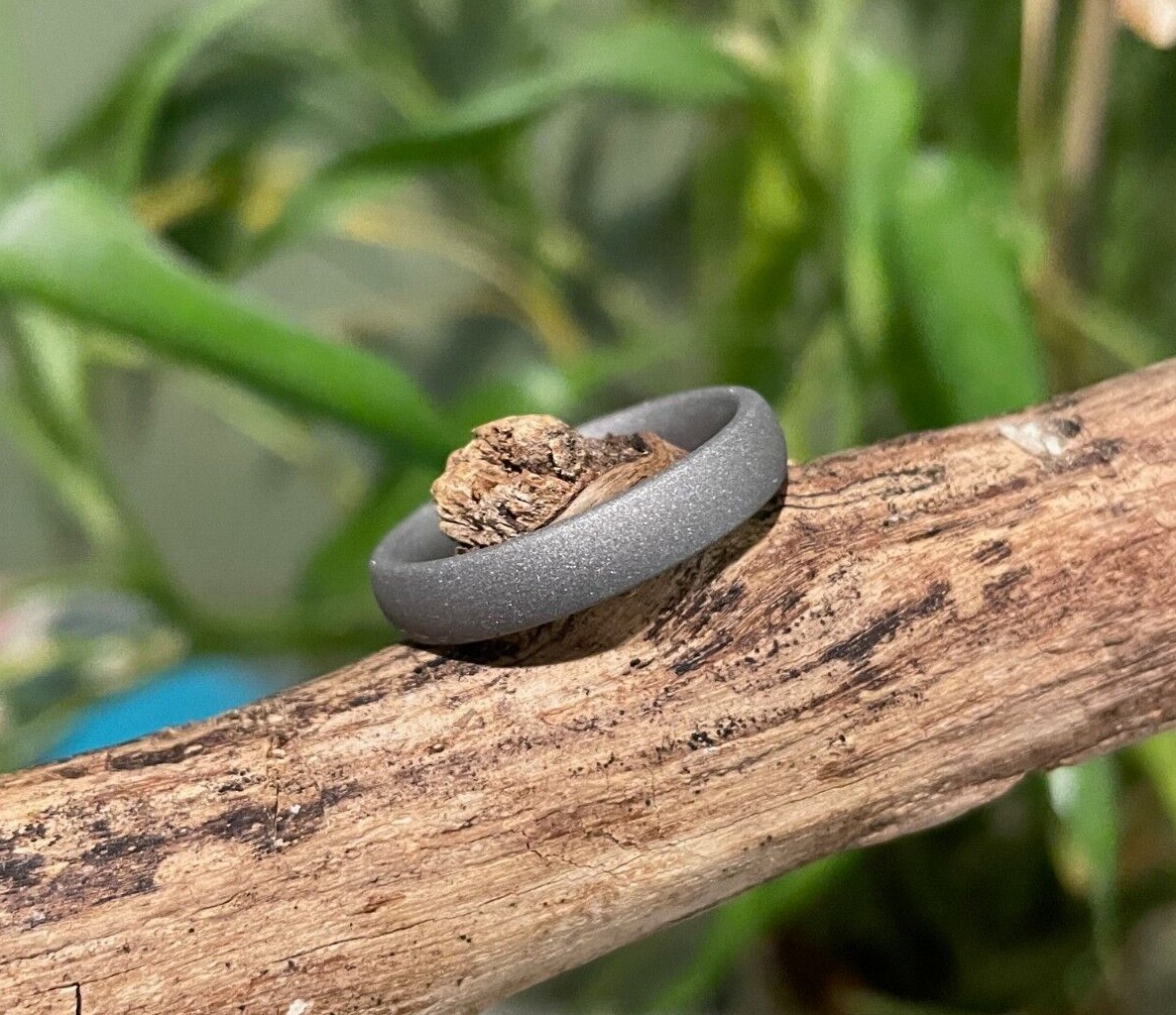 4.5mm Sandblasted Titanium Ring, Mens Wedding Band, Unique Look