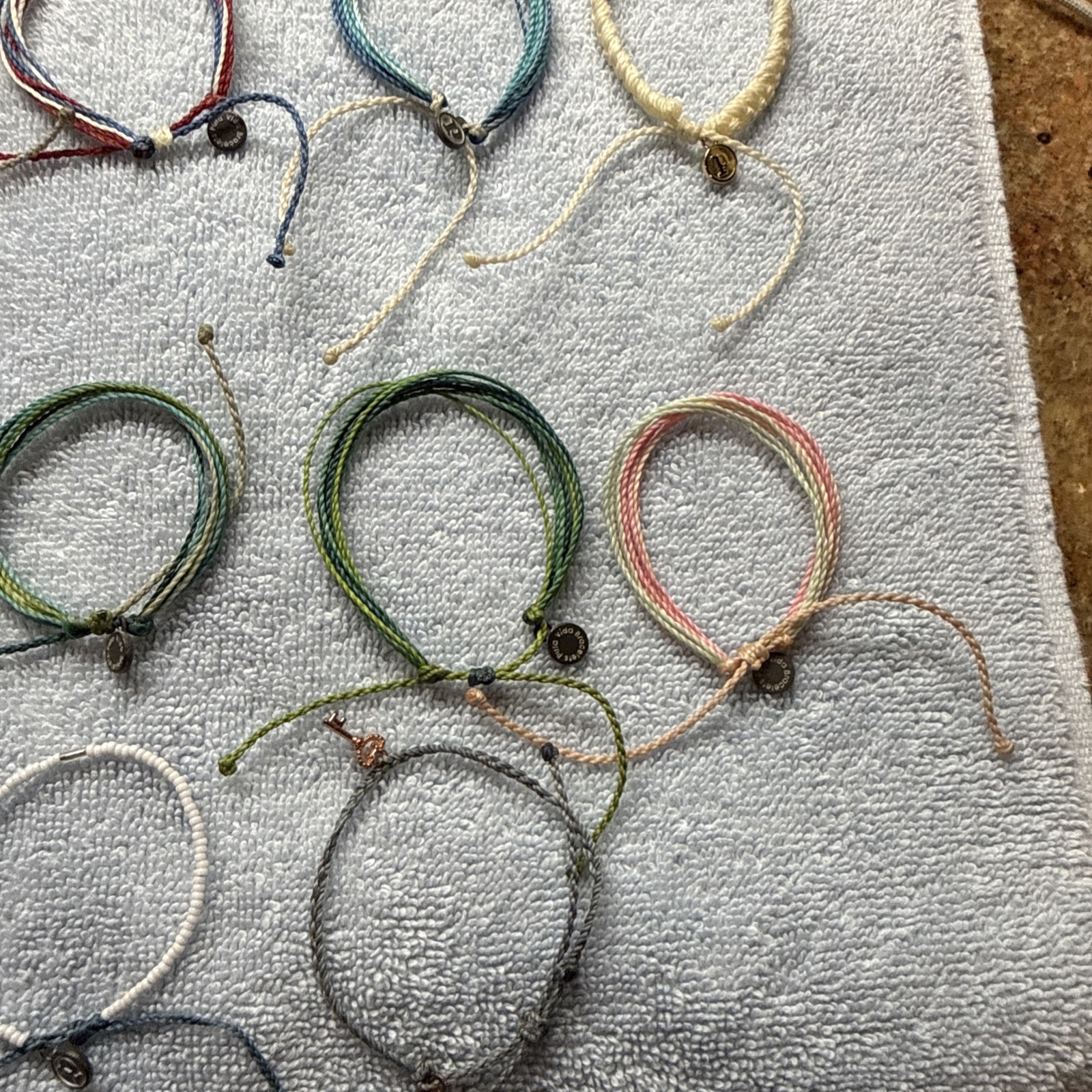 Lot of 10 Pura Vida Adjustable Slide Bracelets