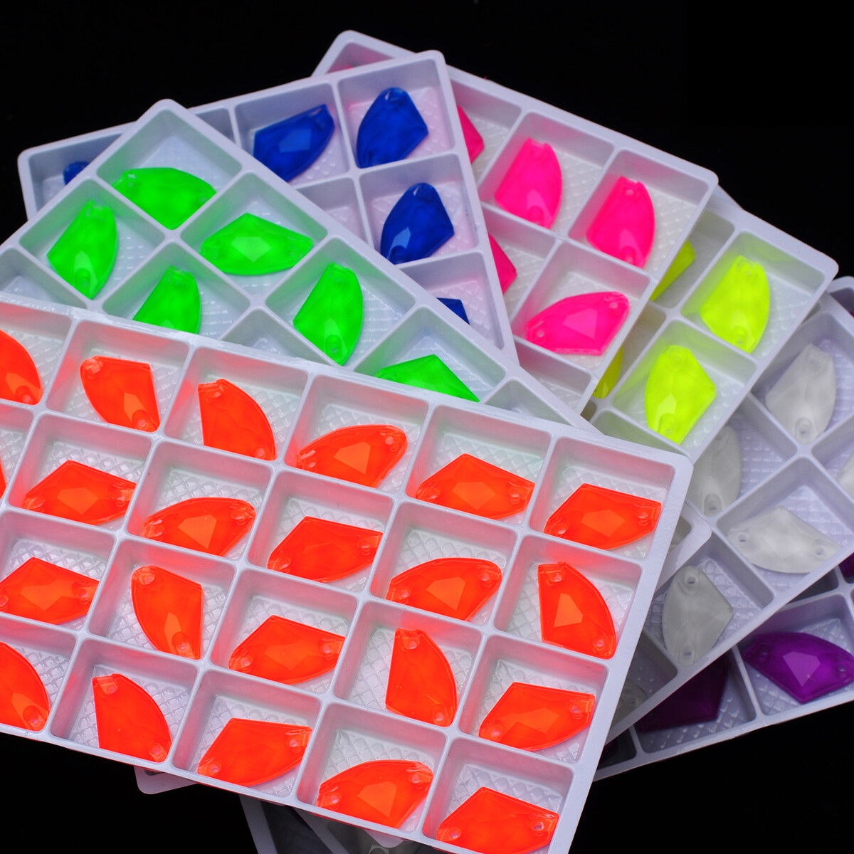 Galactic Gem Crystal Neon Sew On Rhinestones Fluorescence Mocha Sewing accessory