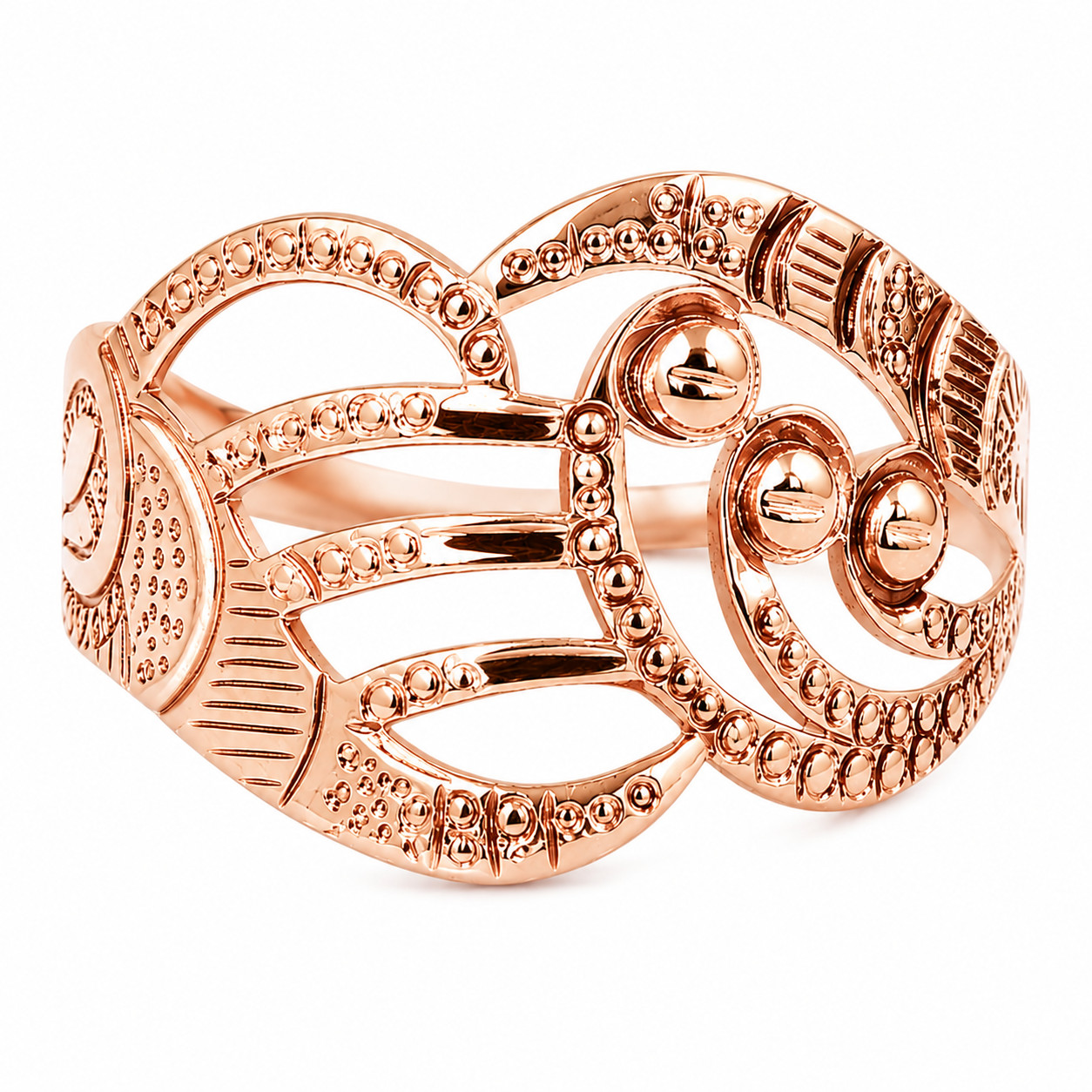 925 Sterling Silver Statement Ring Wide Band Openwork Chunky Cocktail Ring