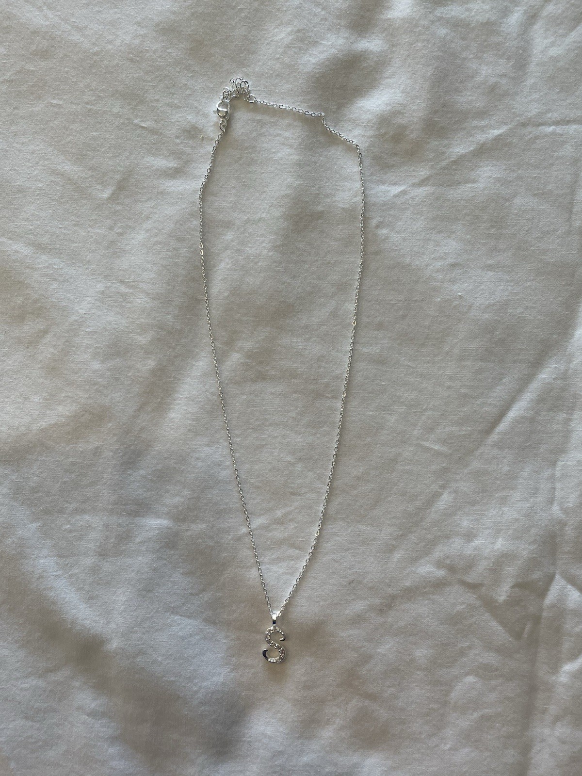 925 Sterling Silver Initial Necklaces For Women S Letter, 18 Inch Cable Chain