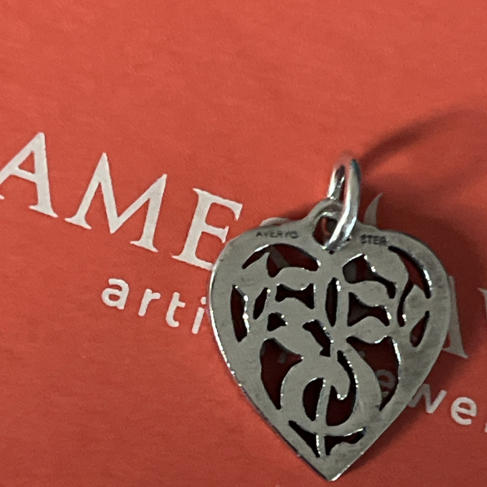 Retired James Avery Treble Clef Note Heart Charm Uncut Loop free Ship Gift Box