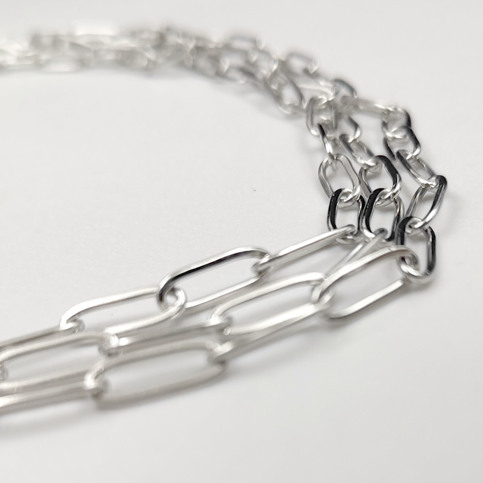 5meter Lot 4.3mm Mens Jewelry Chain clip Box Stainless Steel Findings DIY