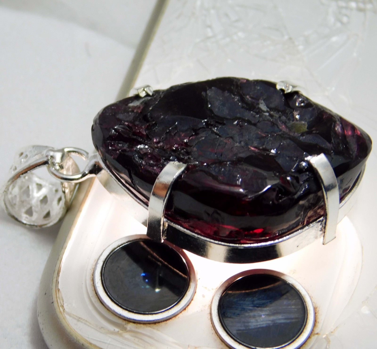 113.70 Ct Certified Natural PAINITE 925 Solid Silver Pendant Gemstone