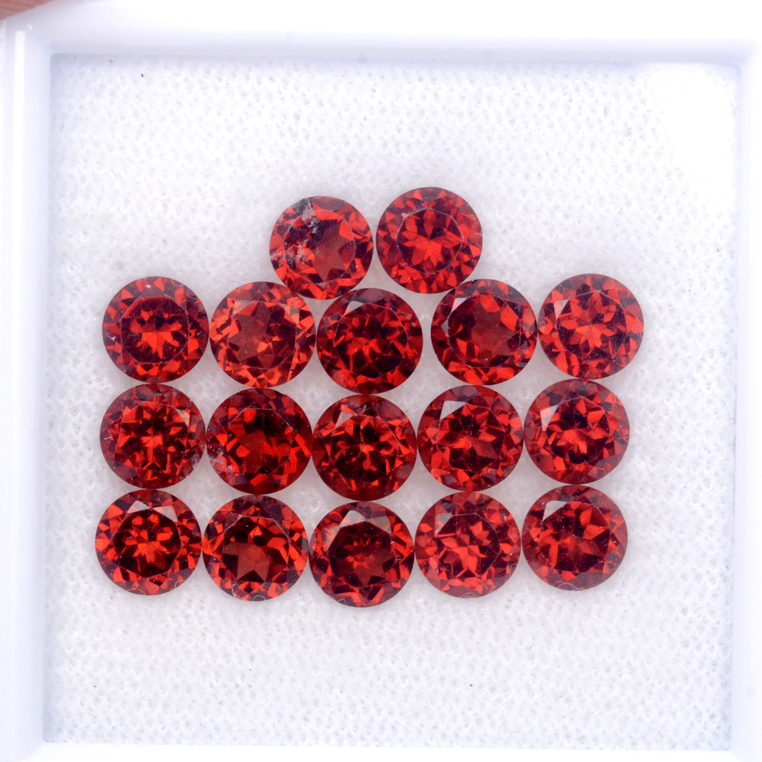 Round 6mm. 5Pcs/5CT Outstanding Natural Red Mozambique Garnet Africa Loose Gem