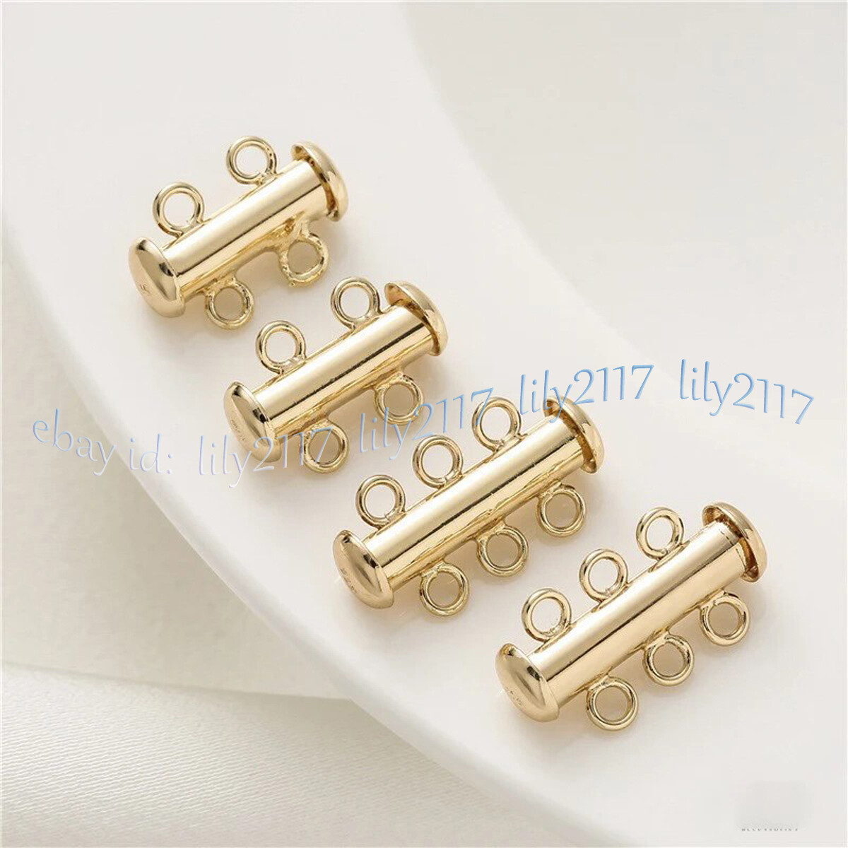 Multi-layered Magnetic Slide Lock Tube Clasps Connector For Jewelry Making DIY