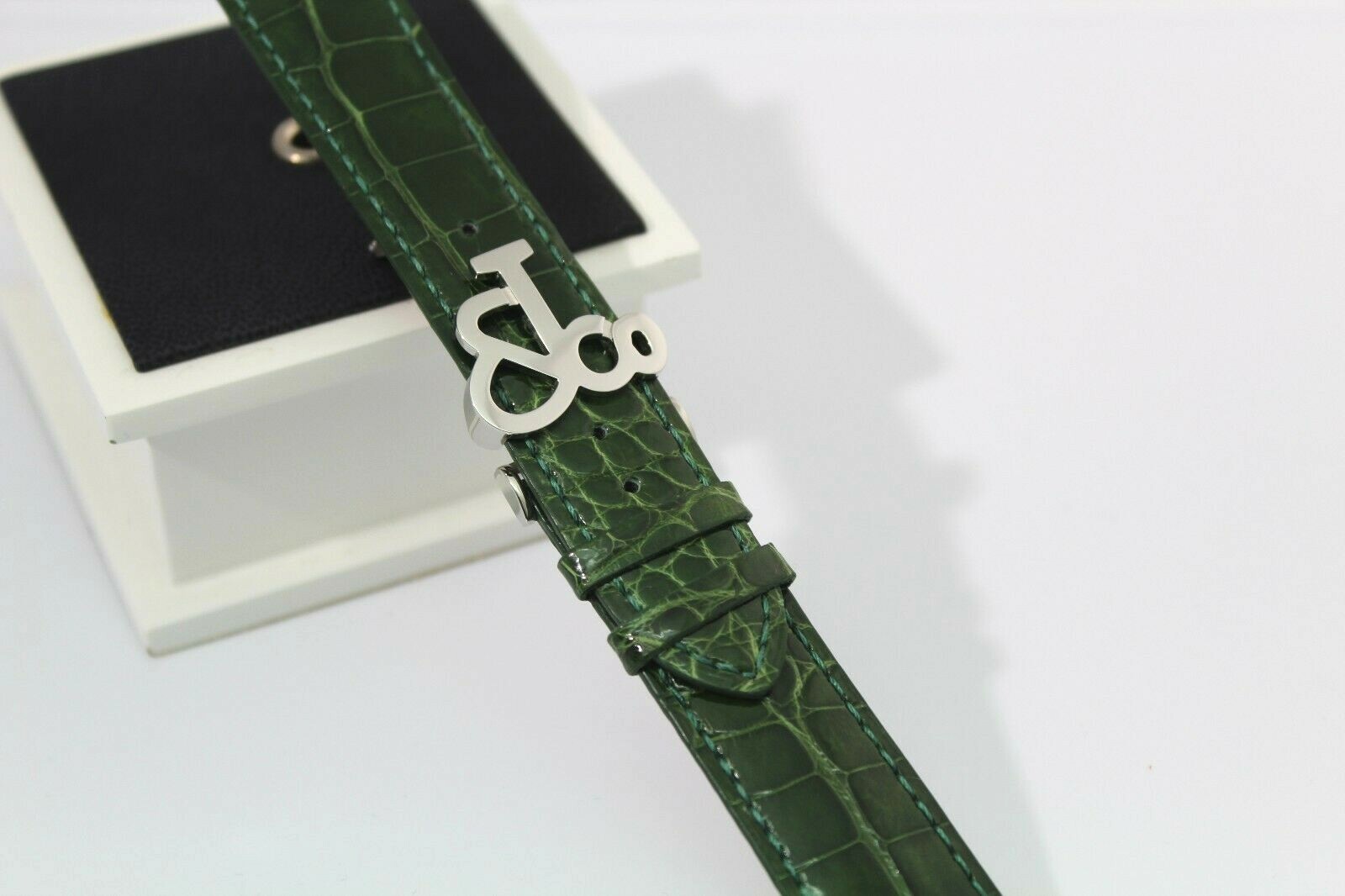 Jacob & Co. 22mm Authentic Green Alligator For 5 Time Zone Watch