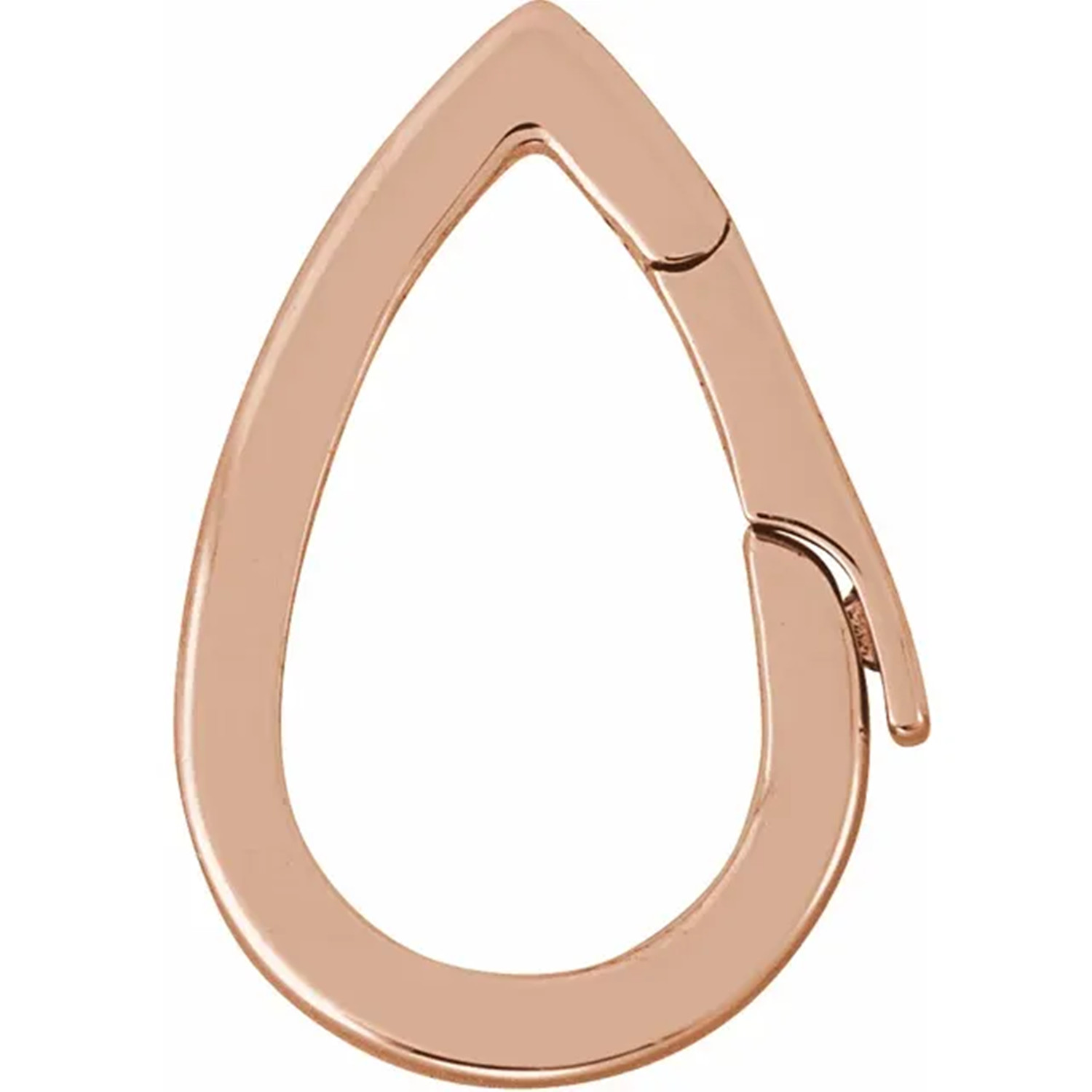 Solid 14K Gold Teardrop Hinged Charm Bail Large 10.7 X 6.2mm ID 14 mm OD USA