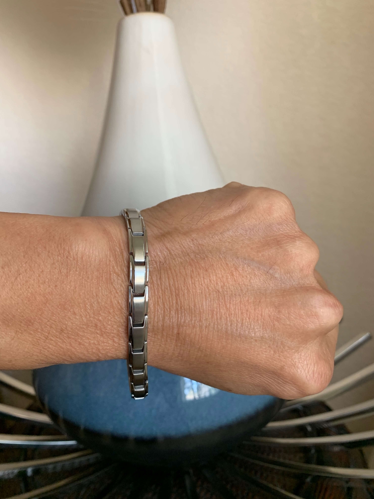 Thin Steel Magnetic Bracelet 4 Elements Women Balance Energy Power Joy Christmas