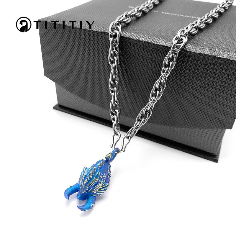 21.6/23.6/25.6 Inch Pure Titanium Twisted Necklace 7mm Anti Allergic Trend Item