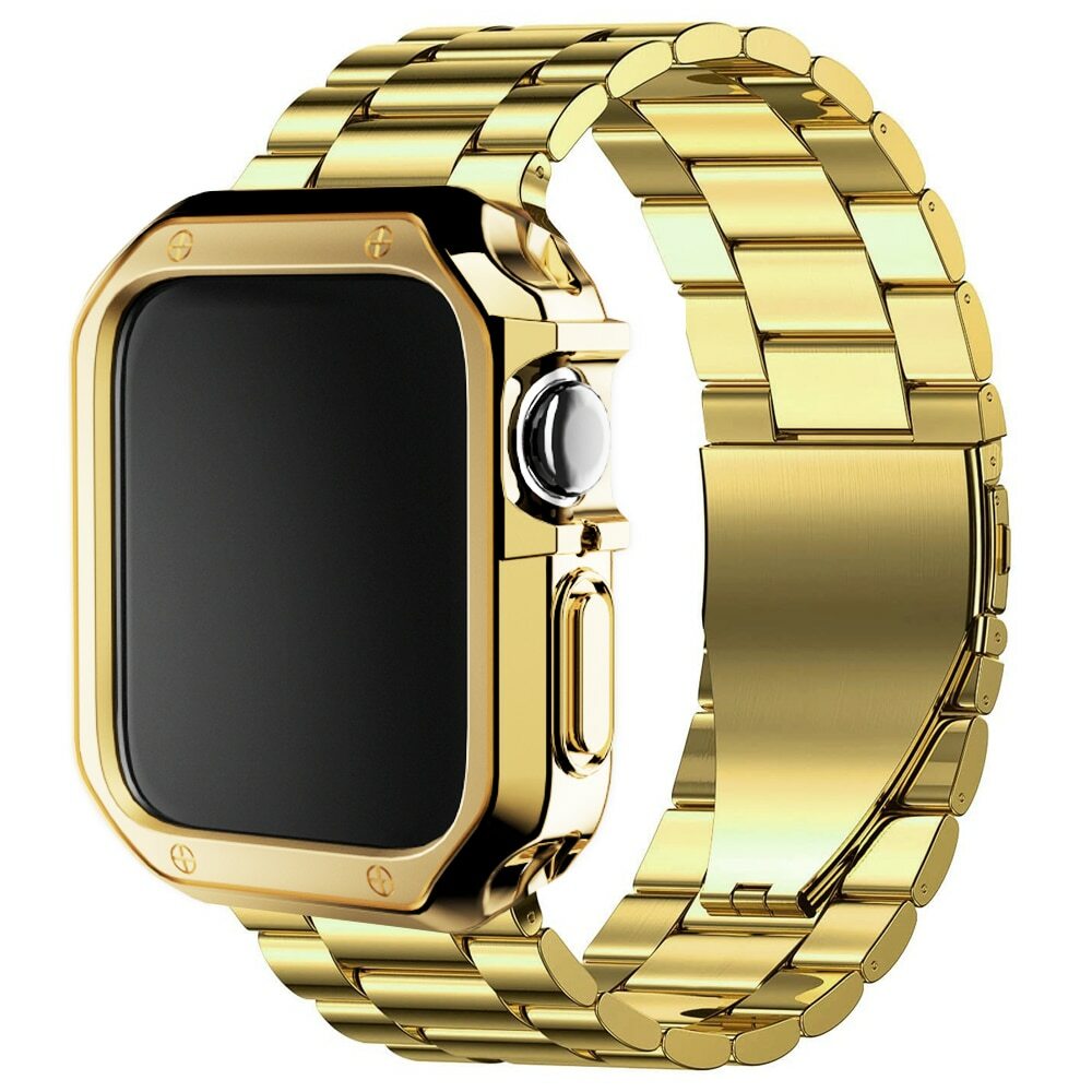 Metal Watch Band Strap With Soft Case For Apple Watch Series 6 5 4 SE(FREE TOOL)