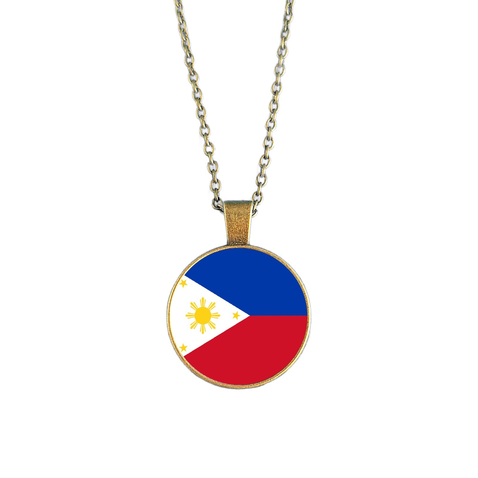 Philippines Flag Necklace • Filipino Pendant Jewellery • Gift for Filipino Women