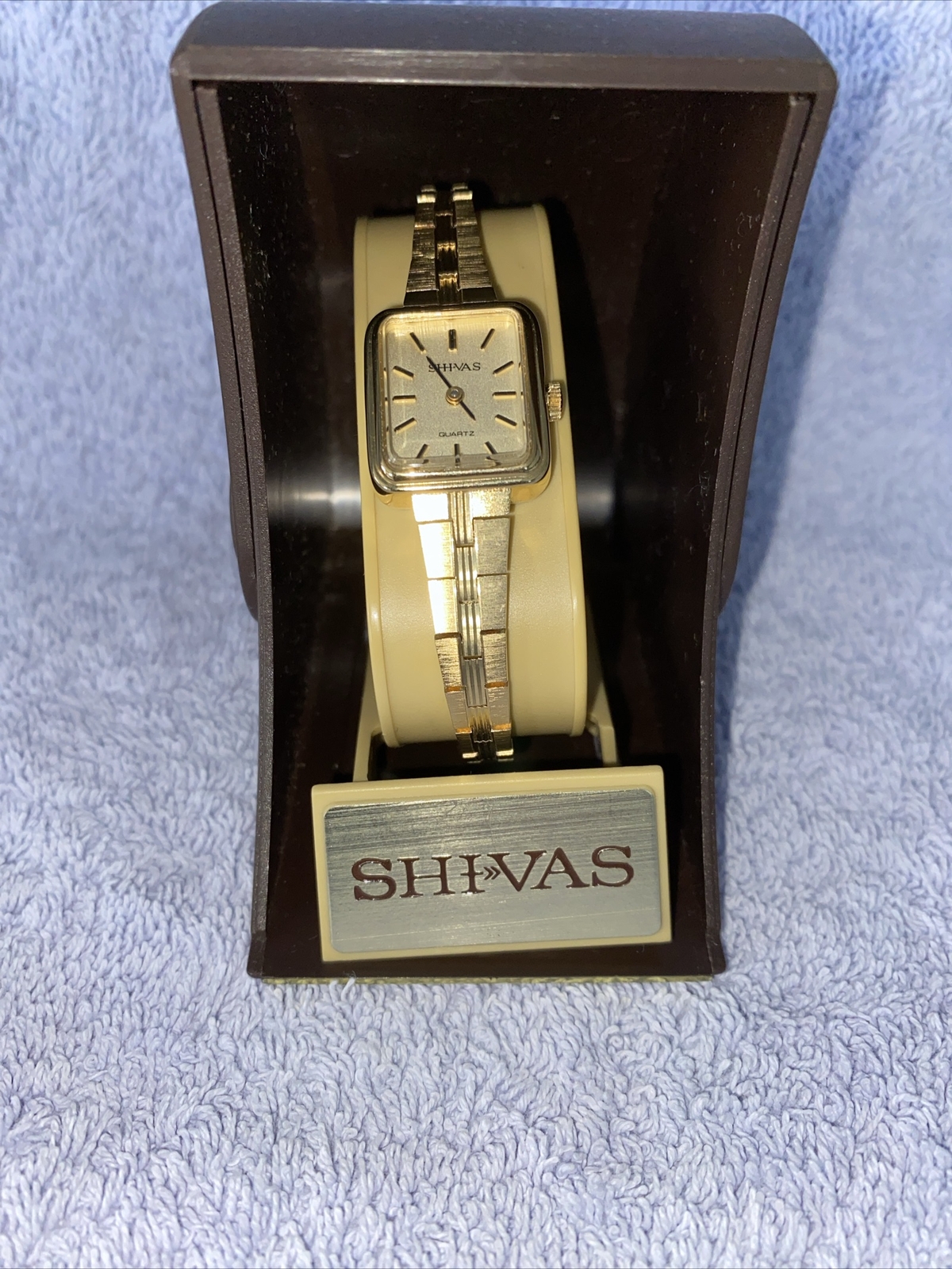 Shivas Quartz Battery classic Gold Colour Wrist Watch Metal Chain Strap 16-17cm