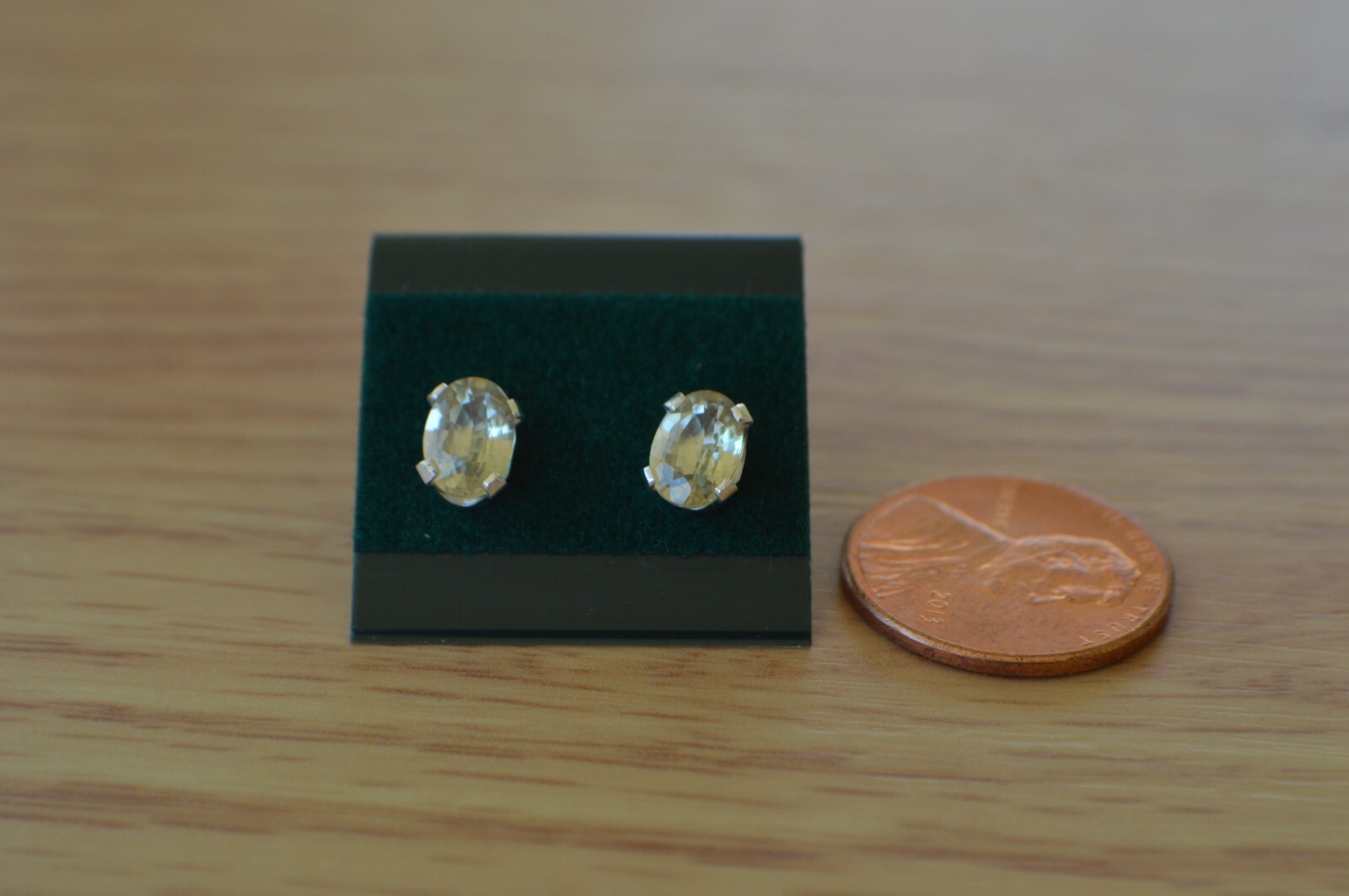 1.83ct Color Change Diaspore Solitaire Earrings ~ Fine Sterling Silver 7x5mm