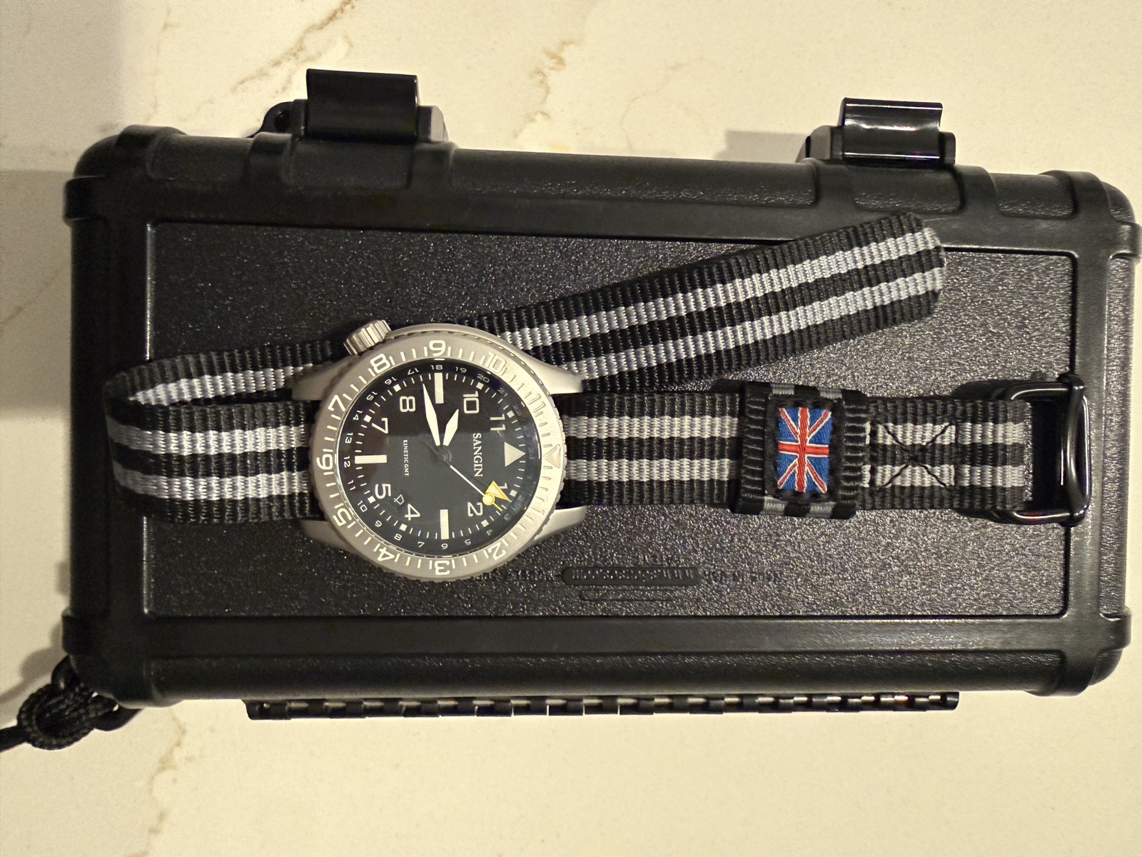 Sangin Instruments Kinetic II Pilot GMT Stainless Steel Wristwatch