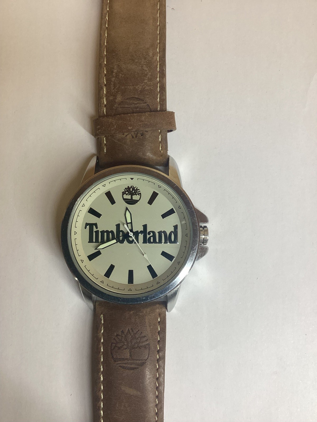 Timberland TB02AV Men’s Watch with Brown Leather Strap requires new battery