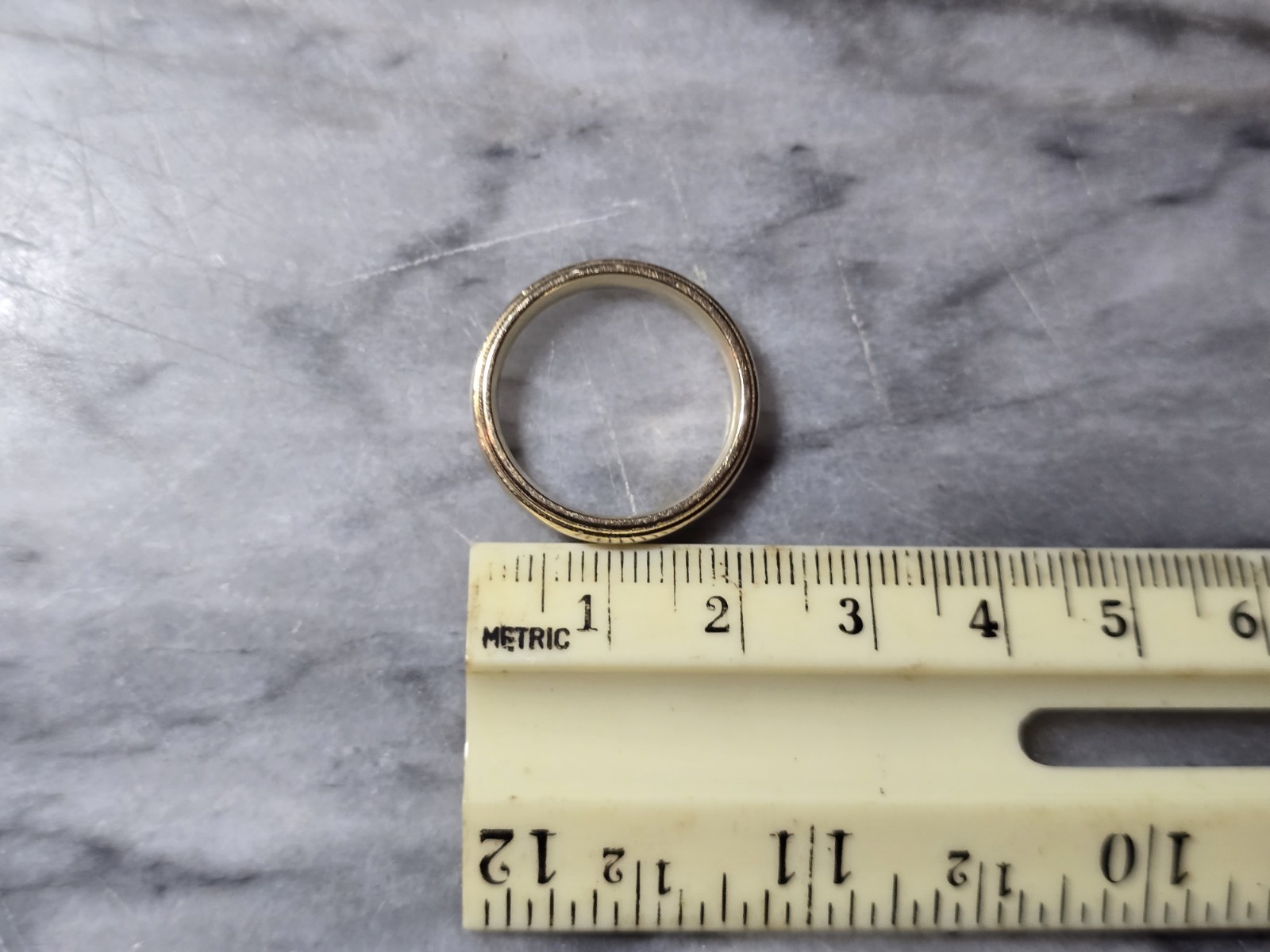 Vintage Tessler & Weiss 14K Yellow Gold Wedding Band Ring 5.59g Double Groove…