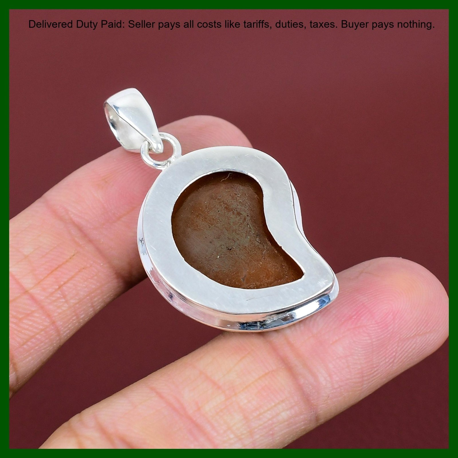 925 Silver Abalone Shell In Ammonite Doublet Opal Gemstone Bezel Pendant Jewelry