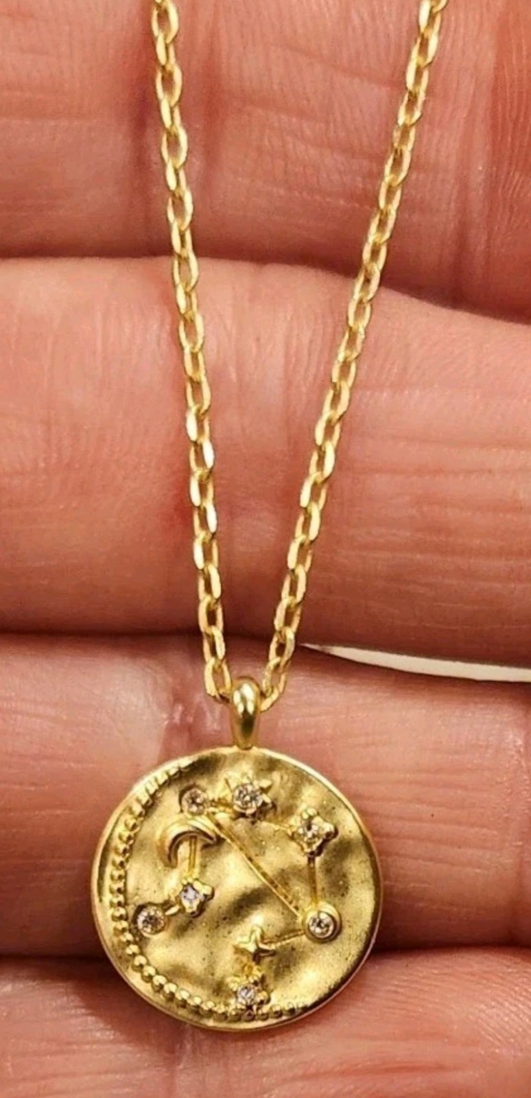 Beloved + Inspired Libra 14K Gold Dipped Necklace Zodiac Constellation