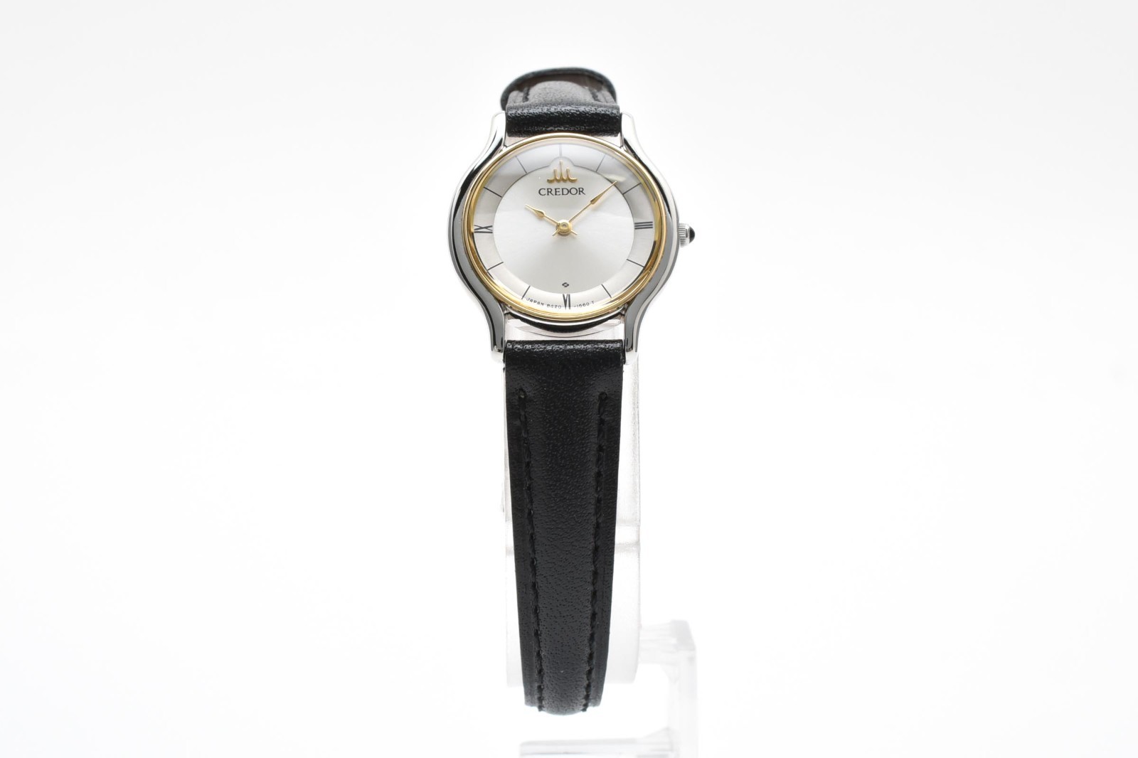 [NEAR MINT] SEIKO CREDOR 8420-0150 Quartz Gold Silver Two-Tone Watch w/Org Band